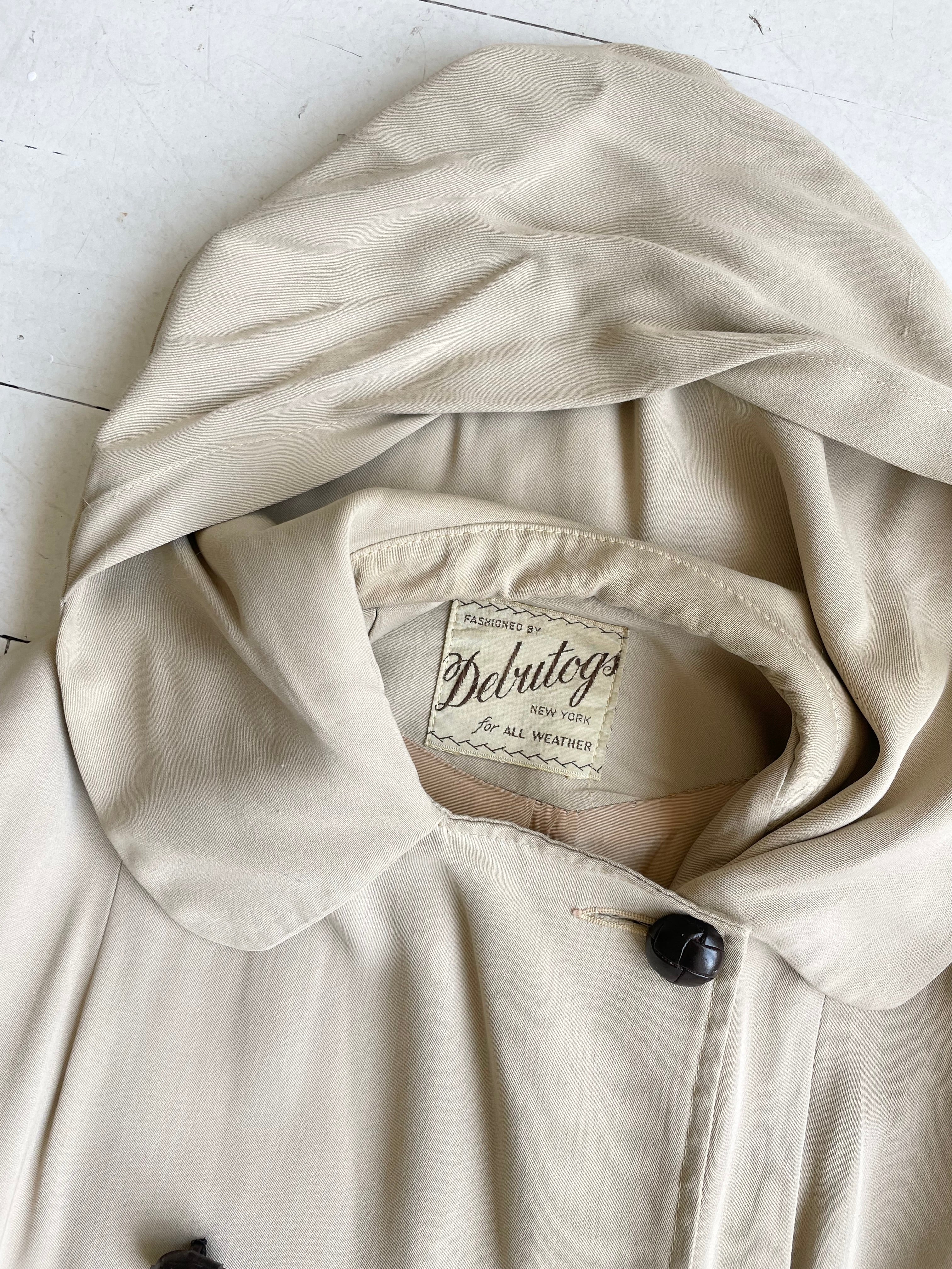 1930s Debutogs Hooded All Weather Coat