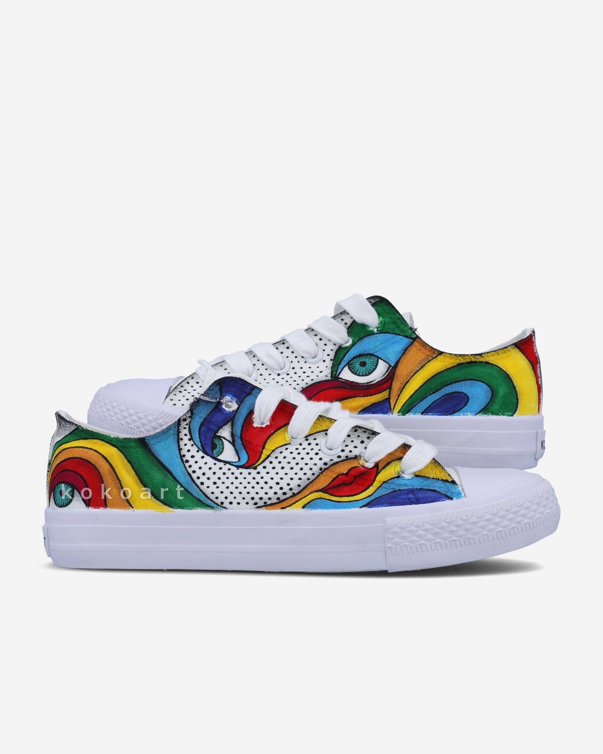 Abstract Pattern Hand Painted Shoes