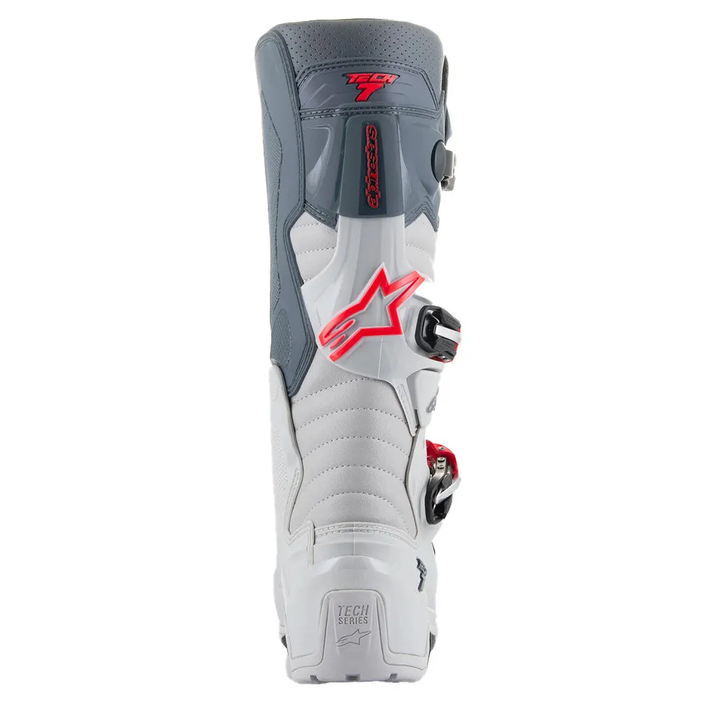 Alpinestars - Tech 7 Enduro Light Grey/Dark Grey/Bright Red MX Boots