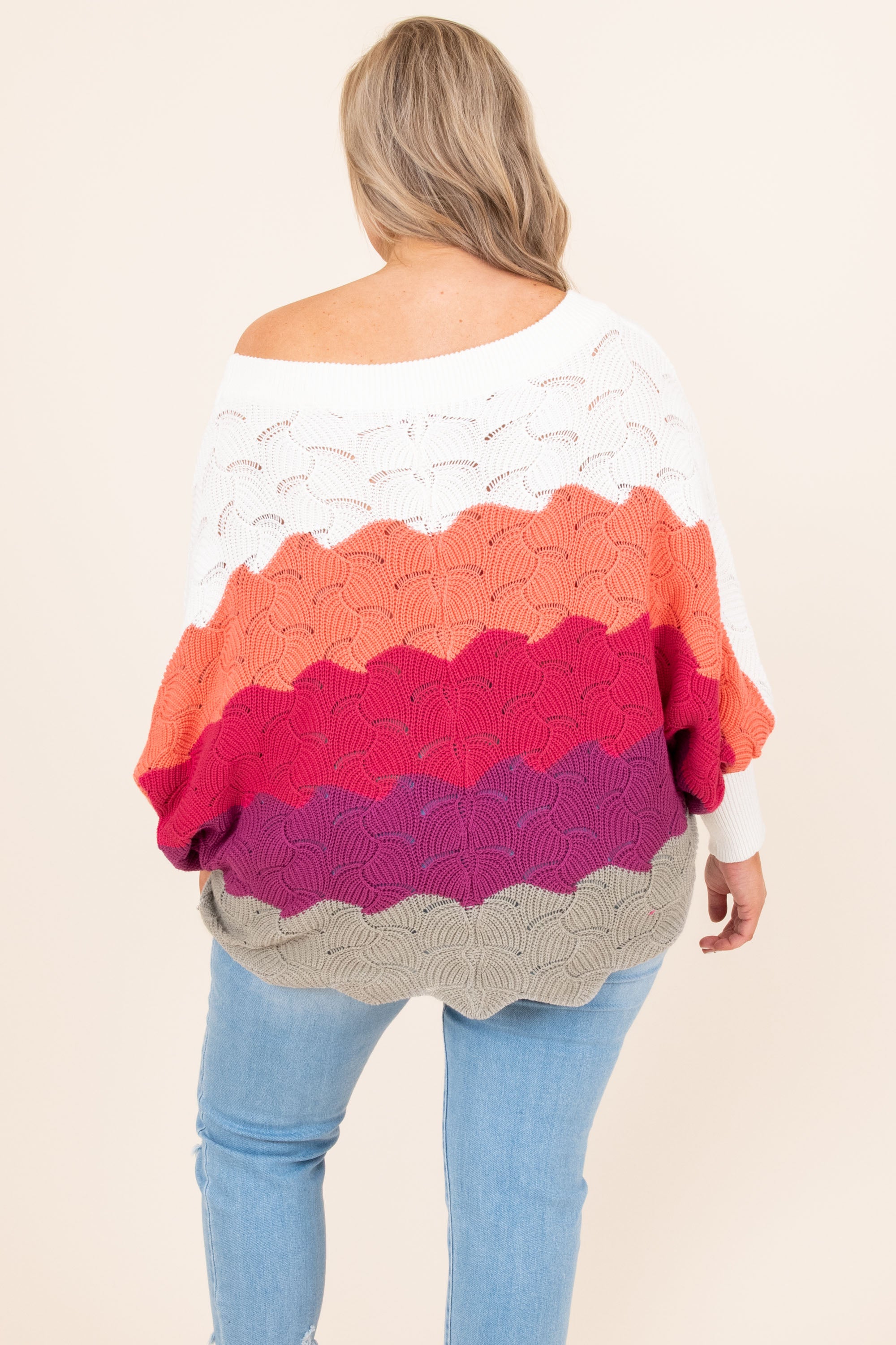 Angel In You Sweater, Coral-Magenta