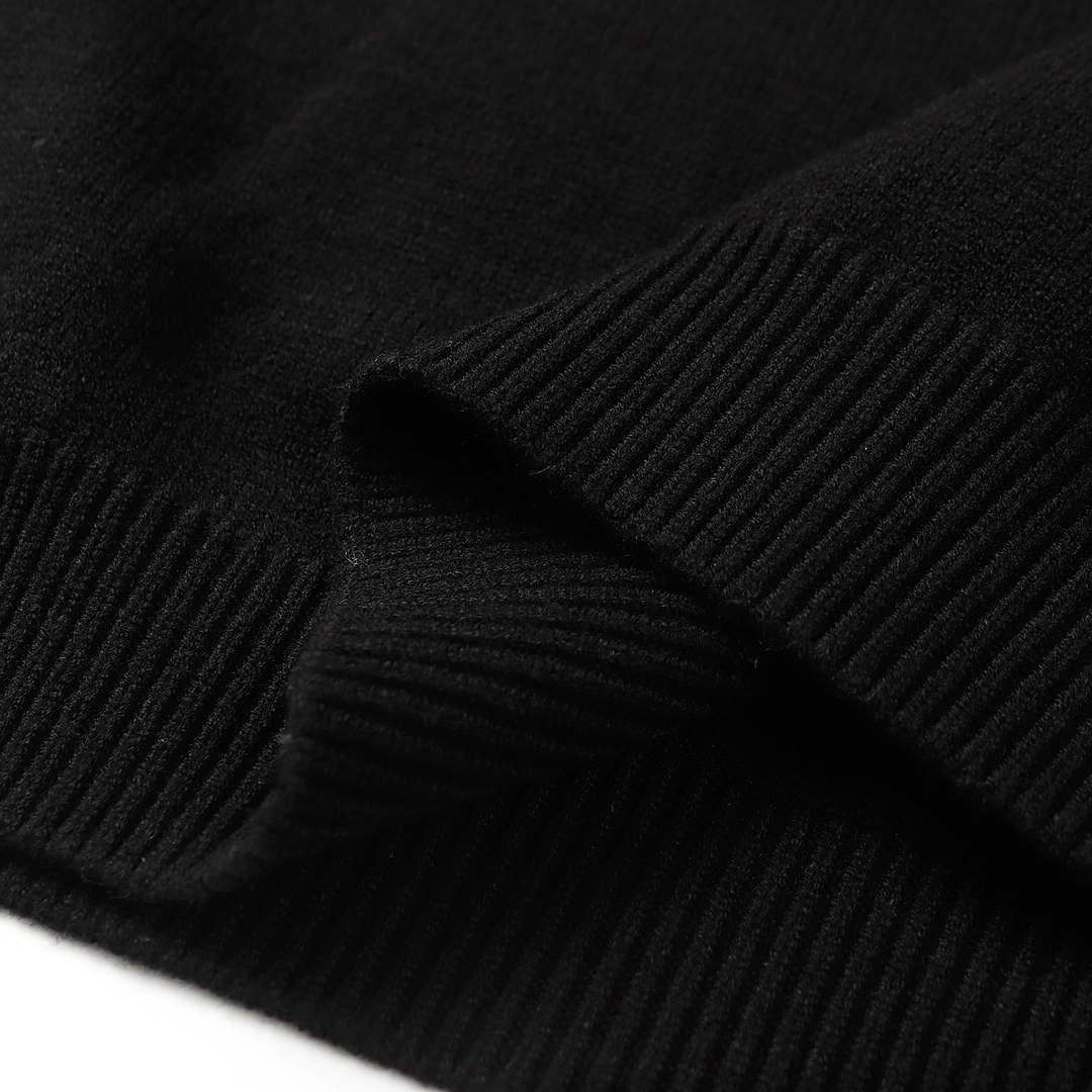 Balenciaga 23ss new logo turtleneck knitted sweater Black 12.5