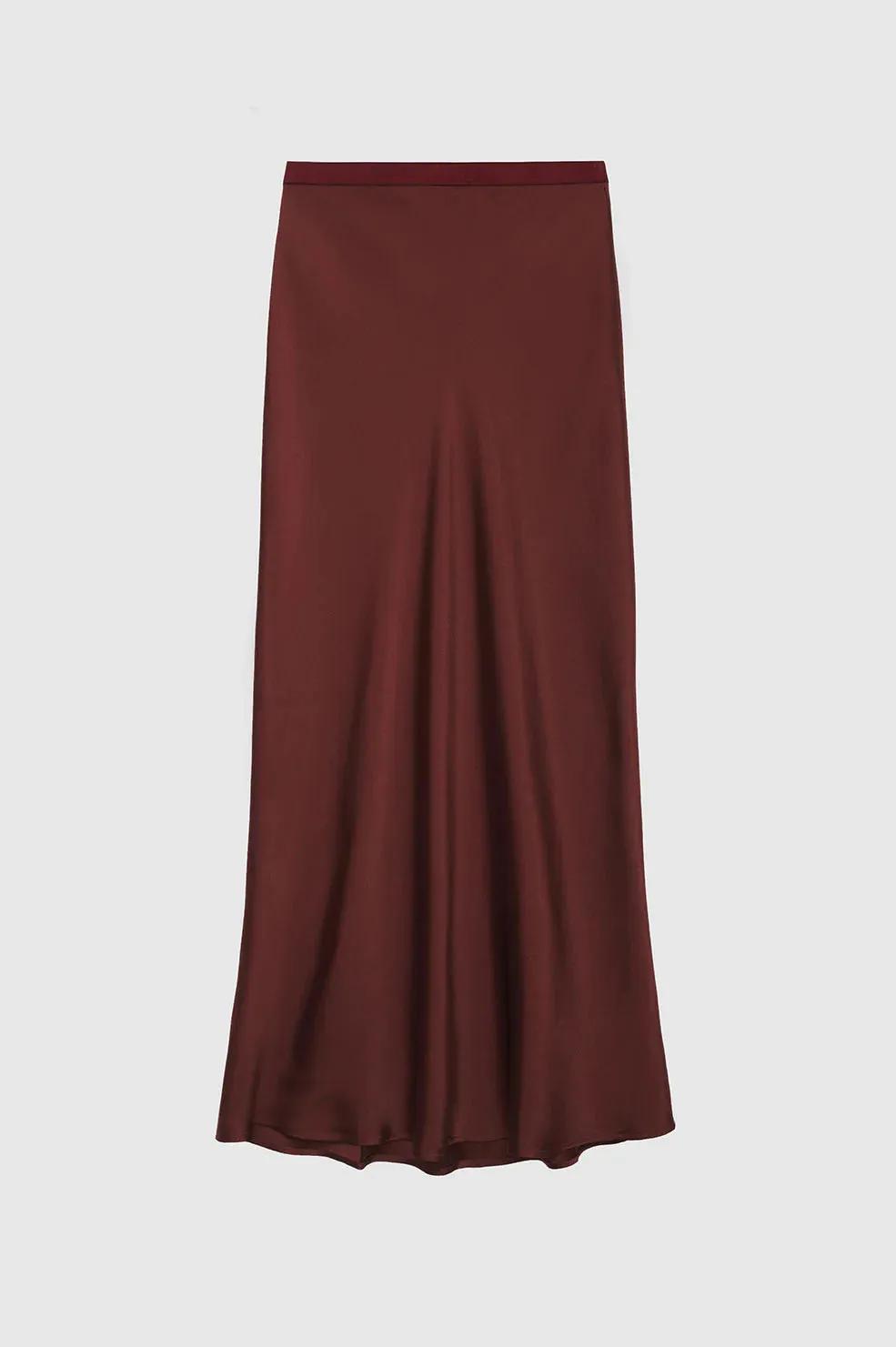 Bar Silk Skirt - Dark Cherry