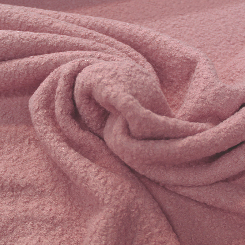 Boucle Coating Fabric - Rose Pink