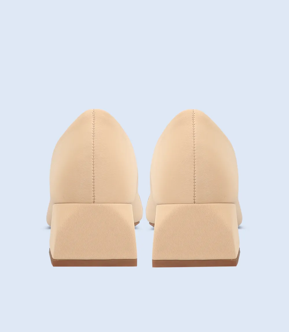 BW8639-BEIGE-Women Casual Court Shoes