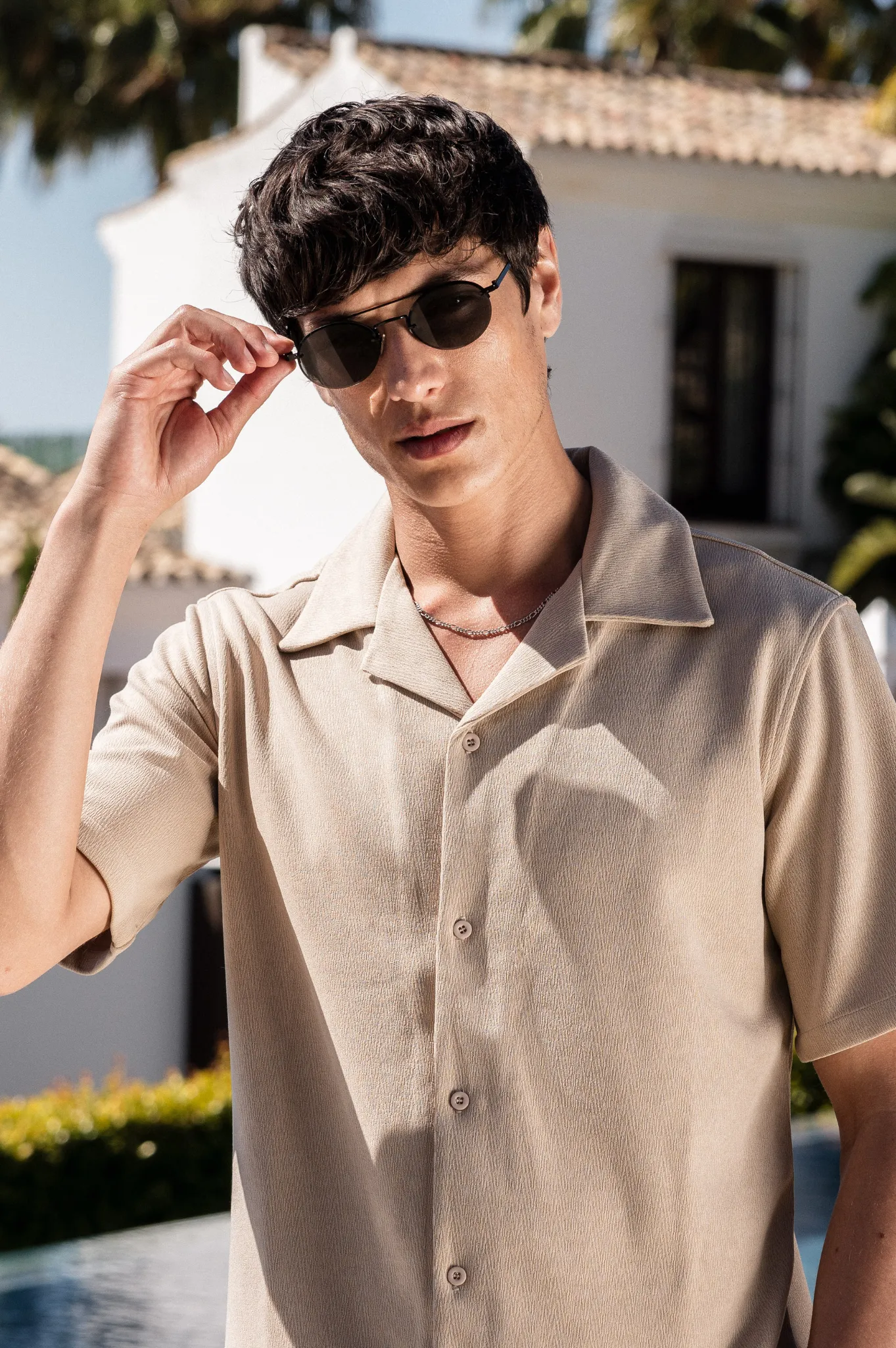 Capo GRAIN Revere SS Shirt - Stone