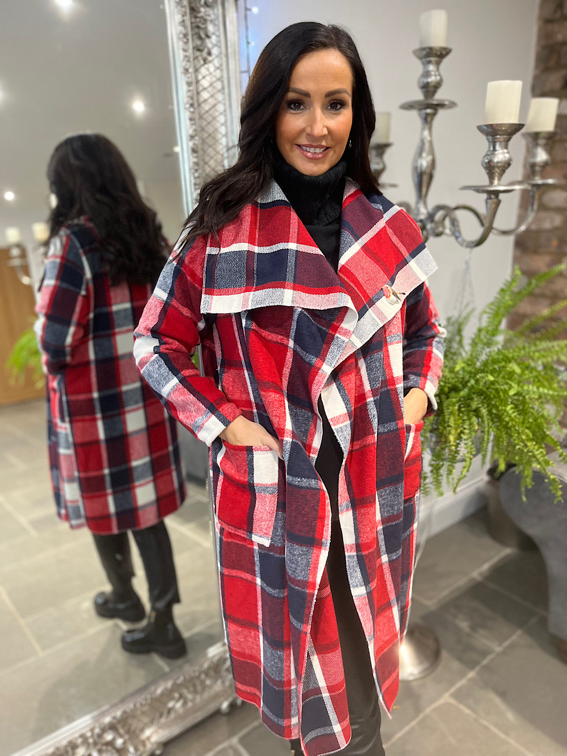 Checked Waterfall Jacket Murphy