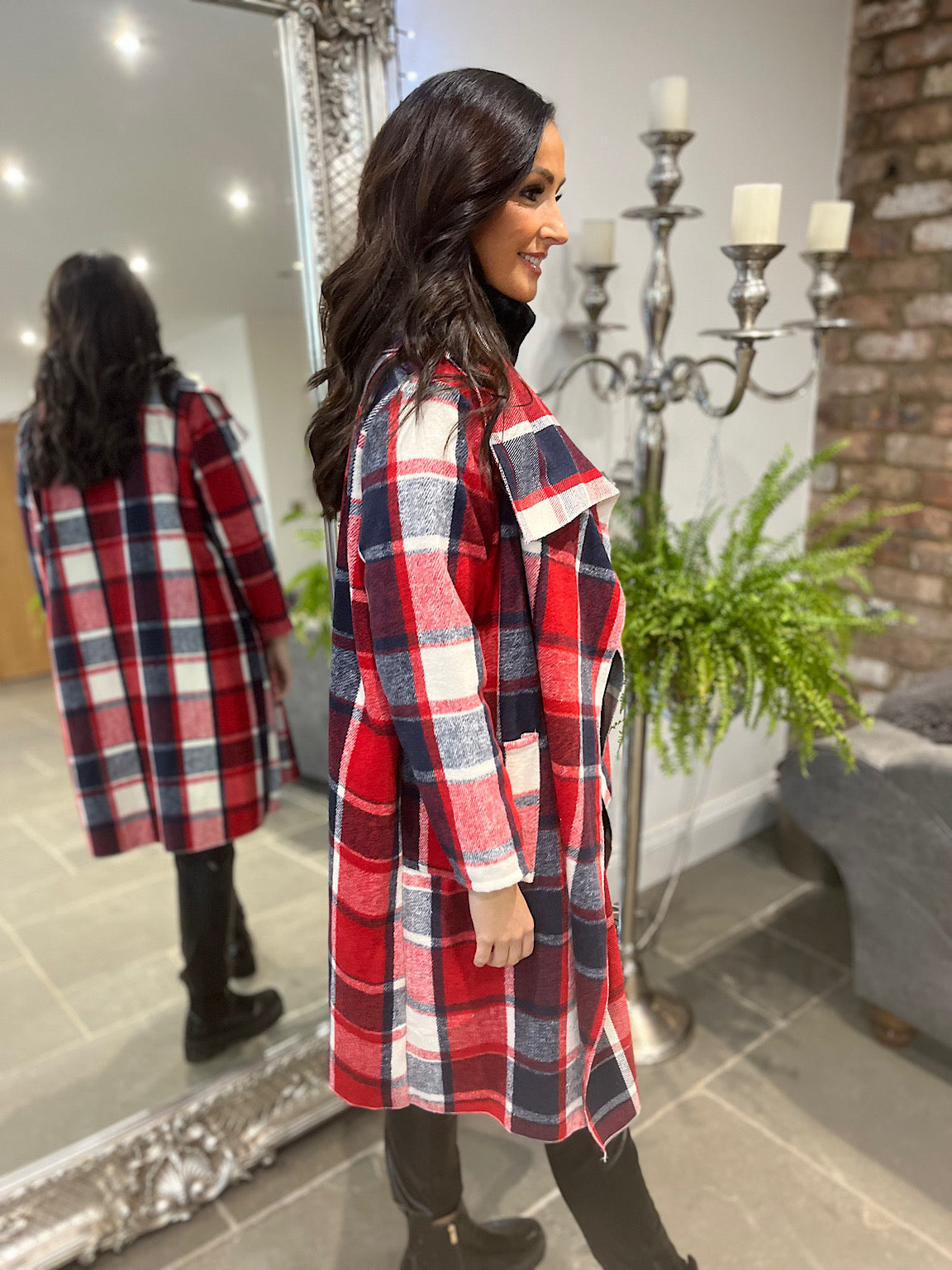 Checked Waterfall Jacket Murphy