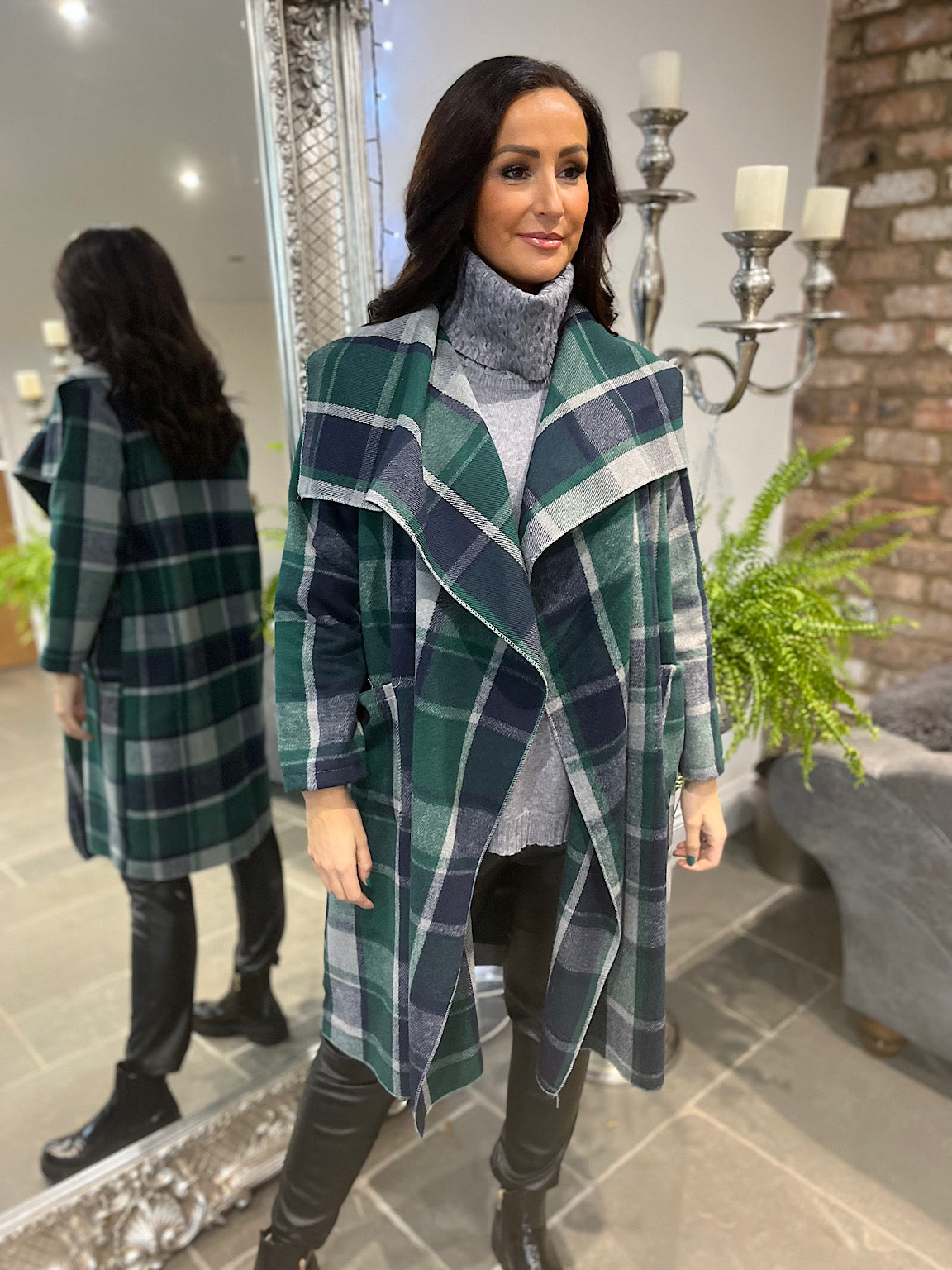 Checked Waterfall Jacket Murphy