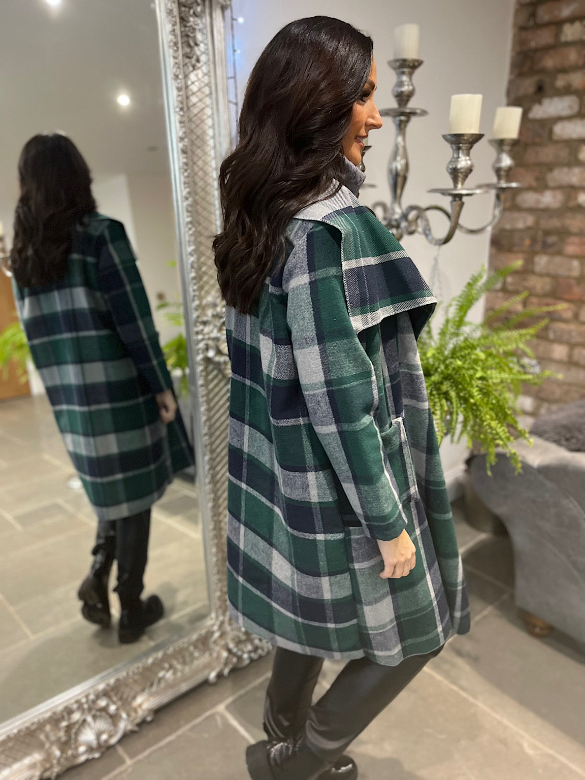 Checked Waterfall Jacket Murphy