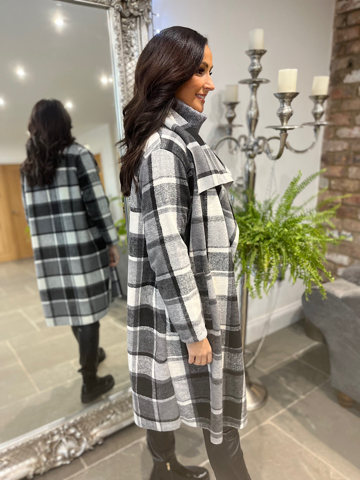 Checked Waterfall Jacket Murphy