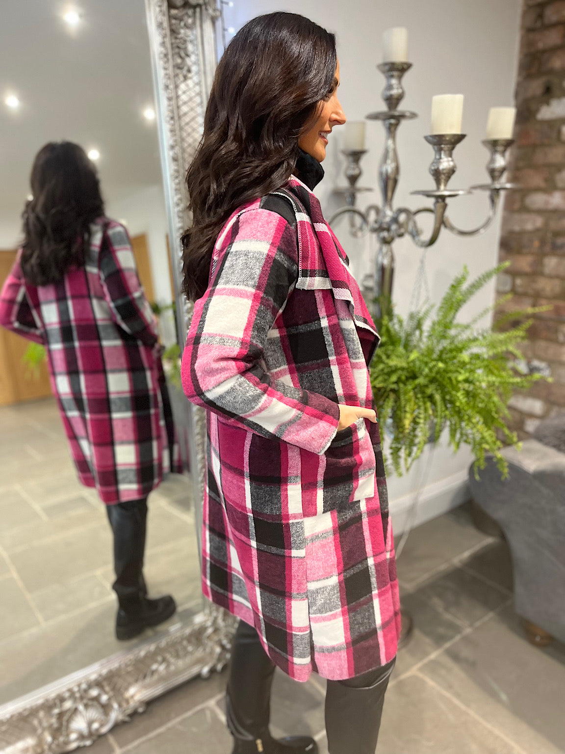 Checked Waterfall Jacket Murphy