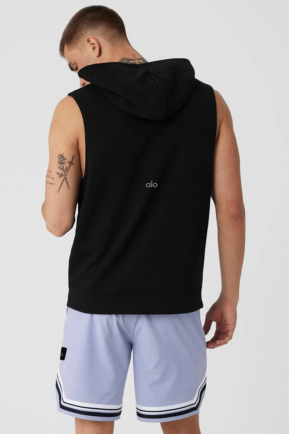 Chill Sleeveless Hoodie - Black