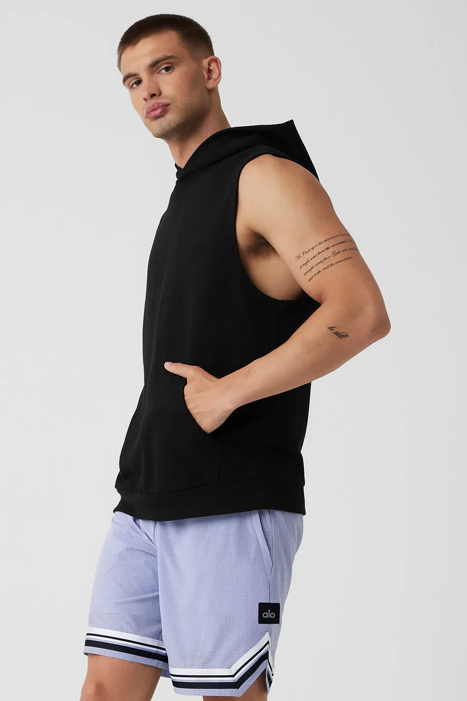 Chill Sleeveless Hoodie - Black