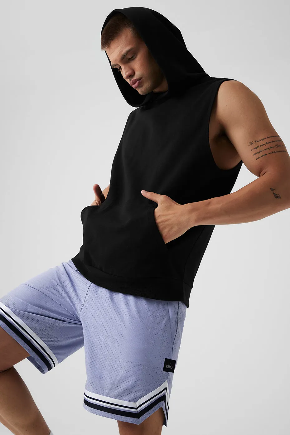 Chill Sleeveless Hoodie - Black