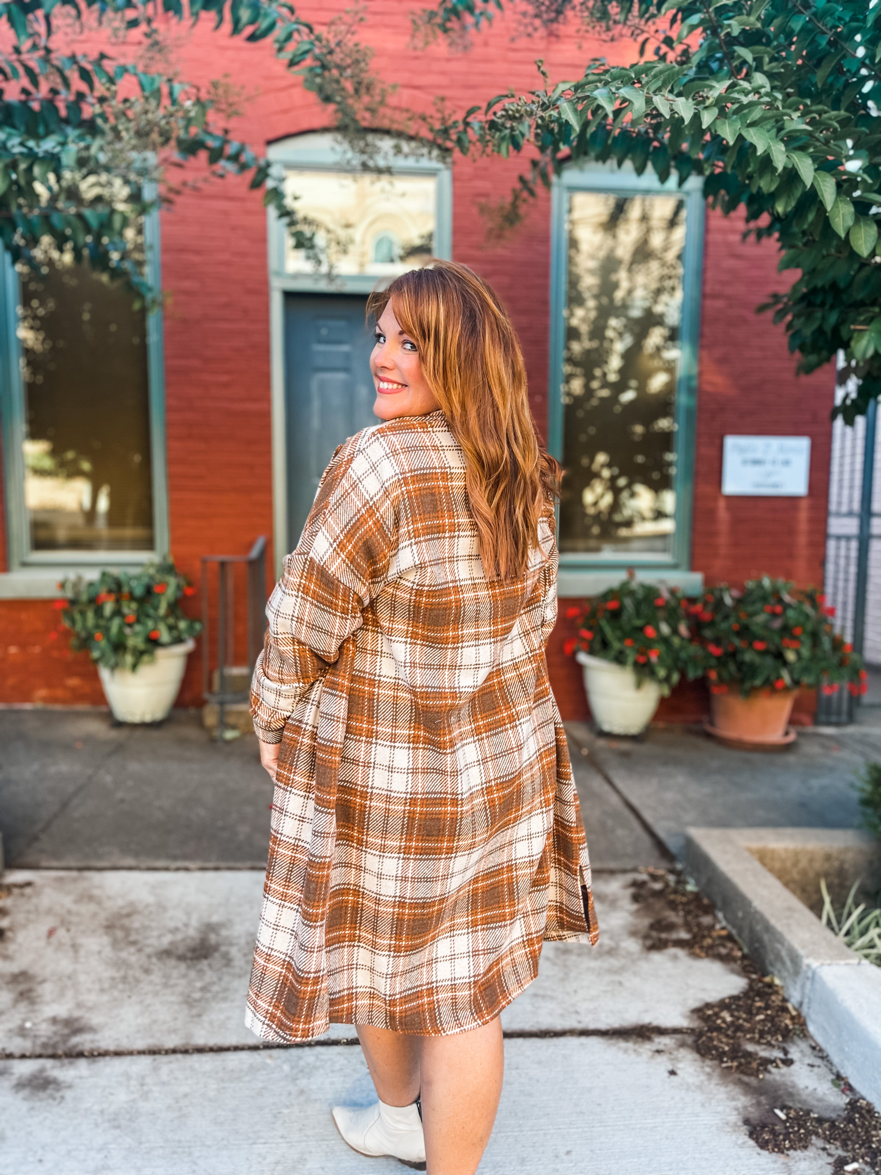 Copper Mix Long Flannel Jacket PLUS