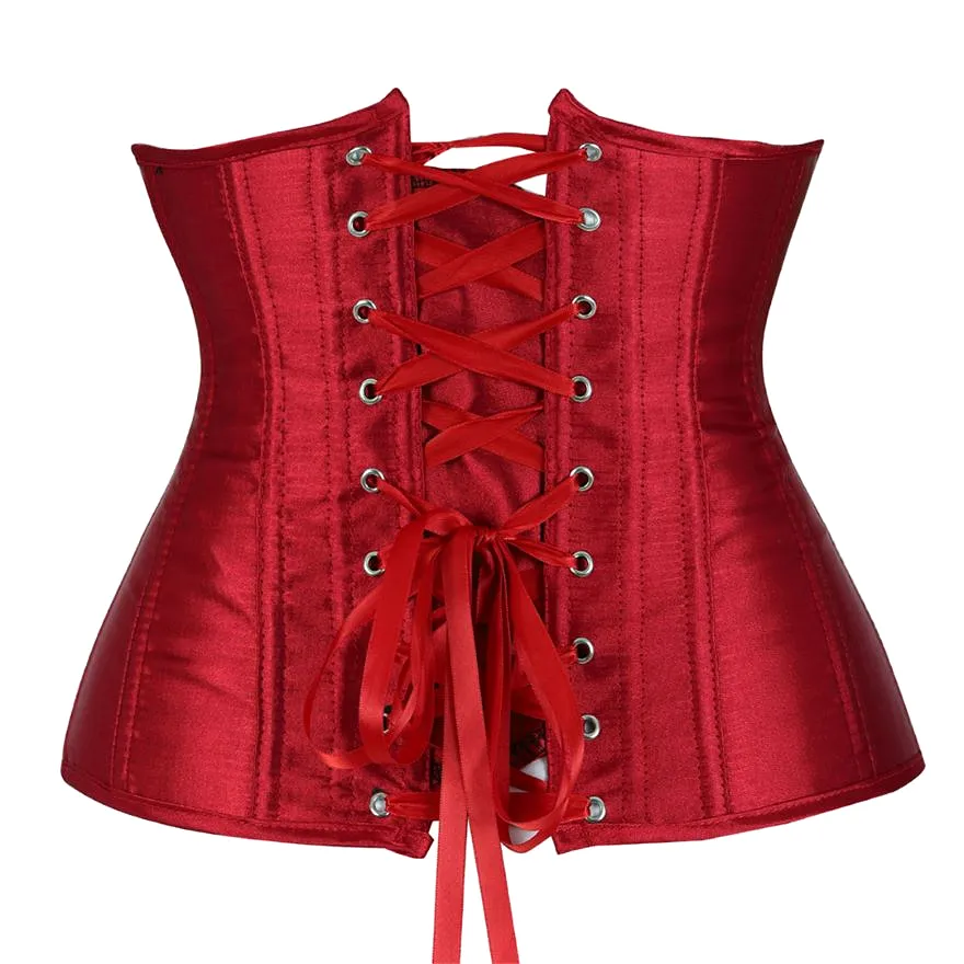 Corset Drag Satin (Wine Red)