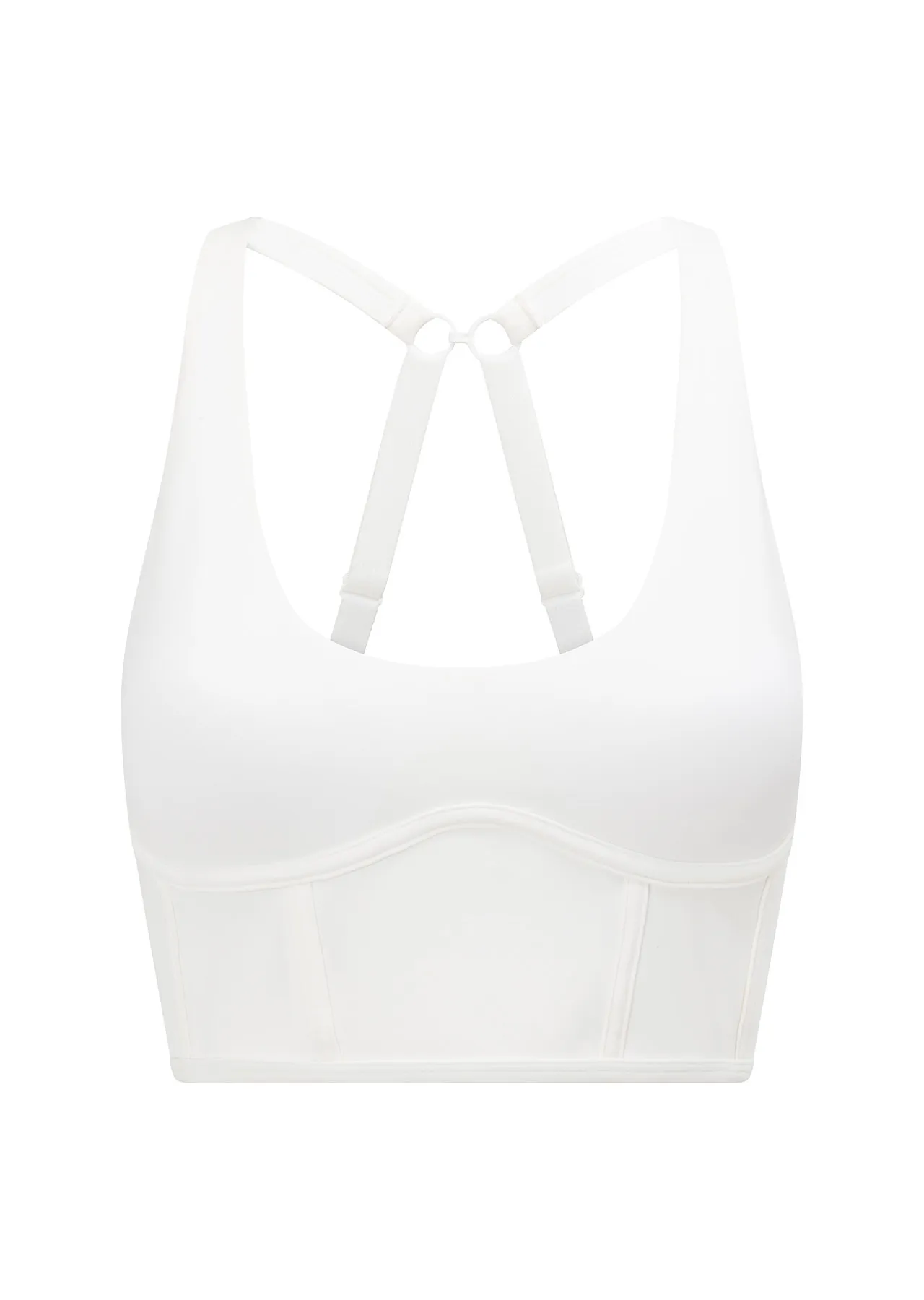 Corset Long Line Bra | White | High Support | Lorna Jane New Zealand