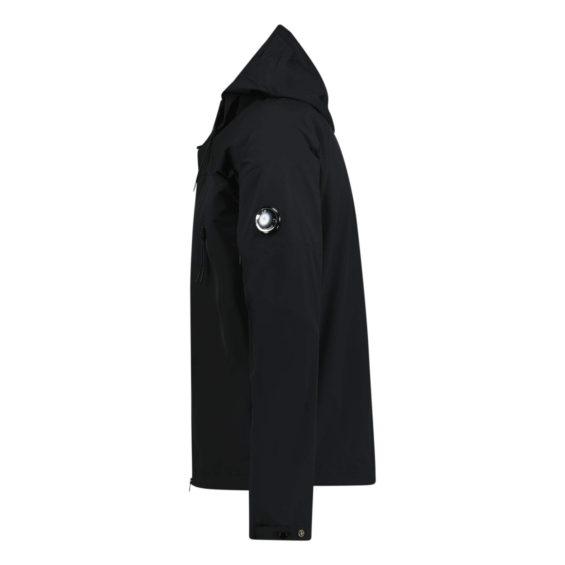 CP COMPANY PRO-TEK LENS LIGHTWEIGHT HOODED JACKET BLACK