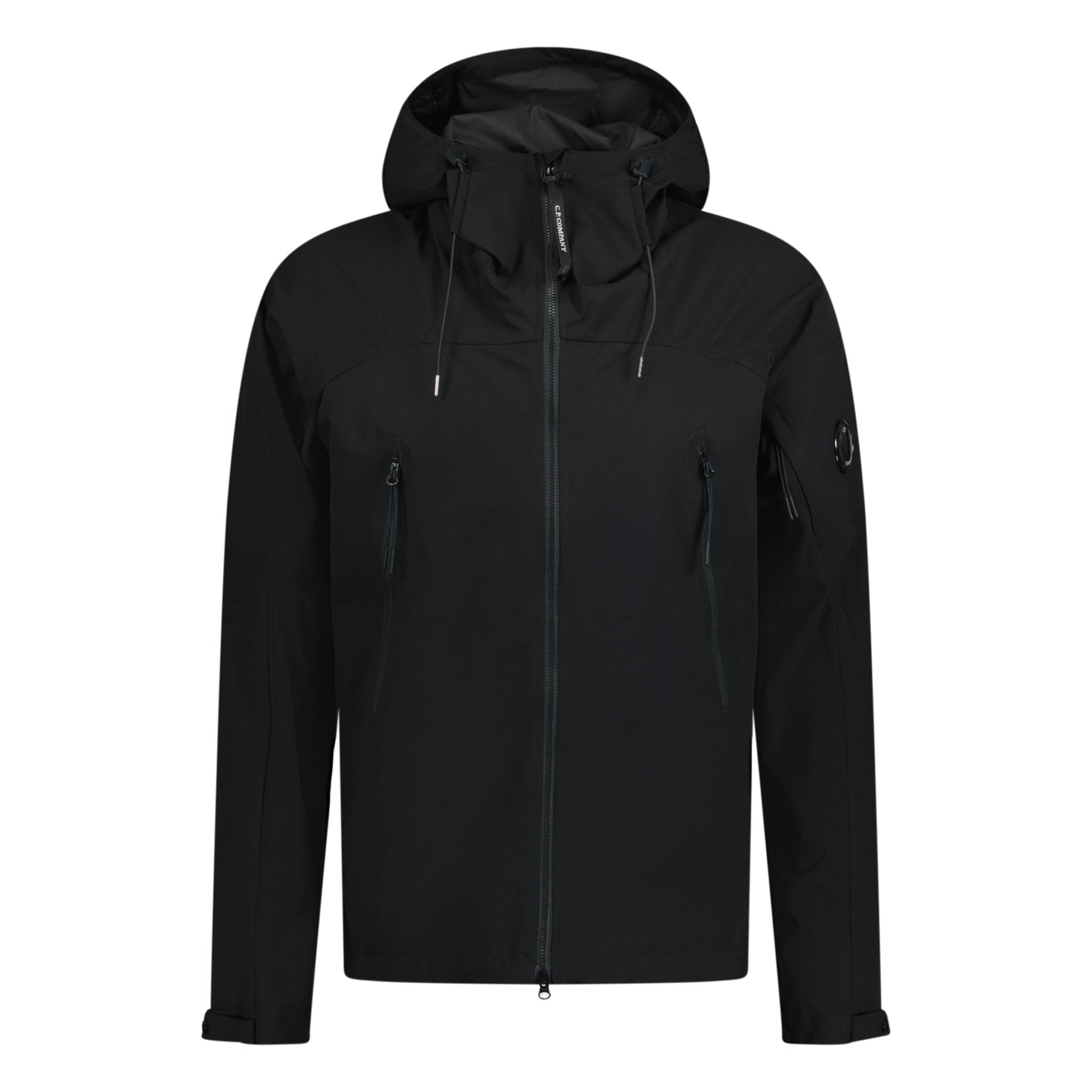 CP COMPANY PRO-TEK LENS LIGHTWEIGHT HOODED JACKET BLACK