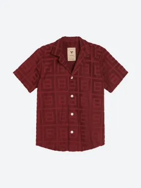 Cuba Terry Shirt - Burgundy Terrace