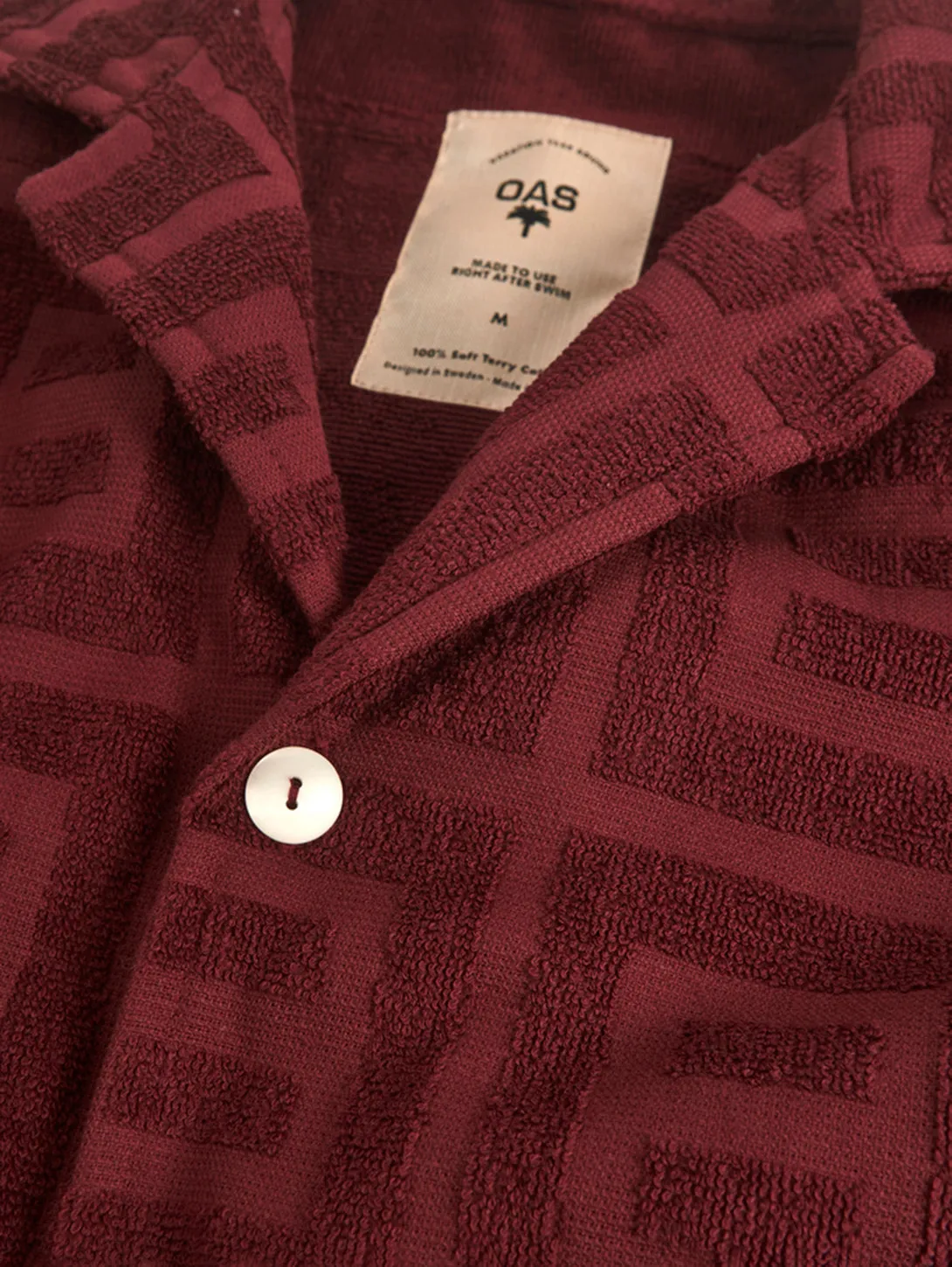 Cuba Terry Shirt - Burgundy Terrace