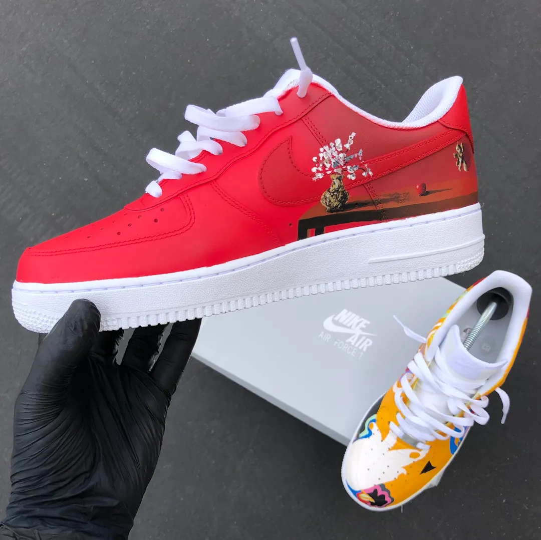 Custom Hand Painted Nike Air Force 1- Mac Miller Theme- Custom Order