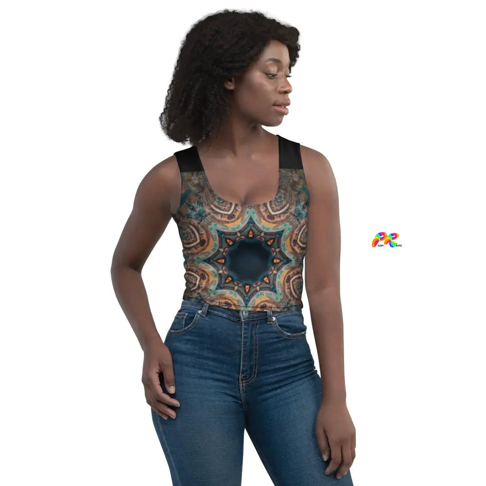 Dark Mandala Crop Top