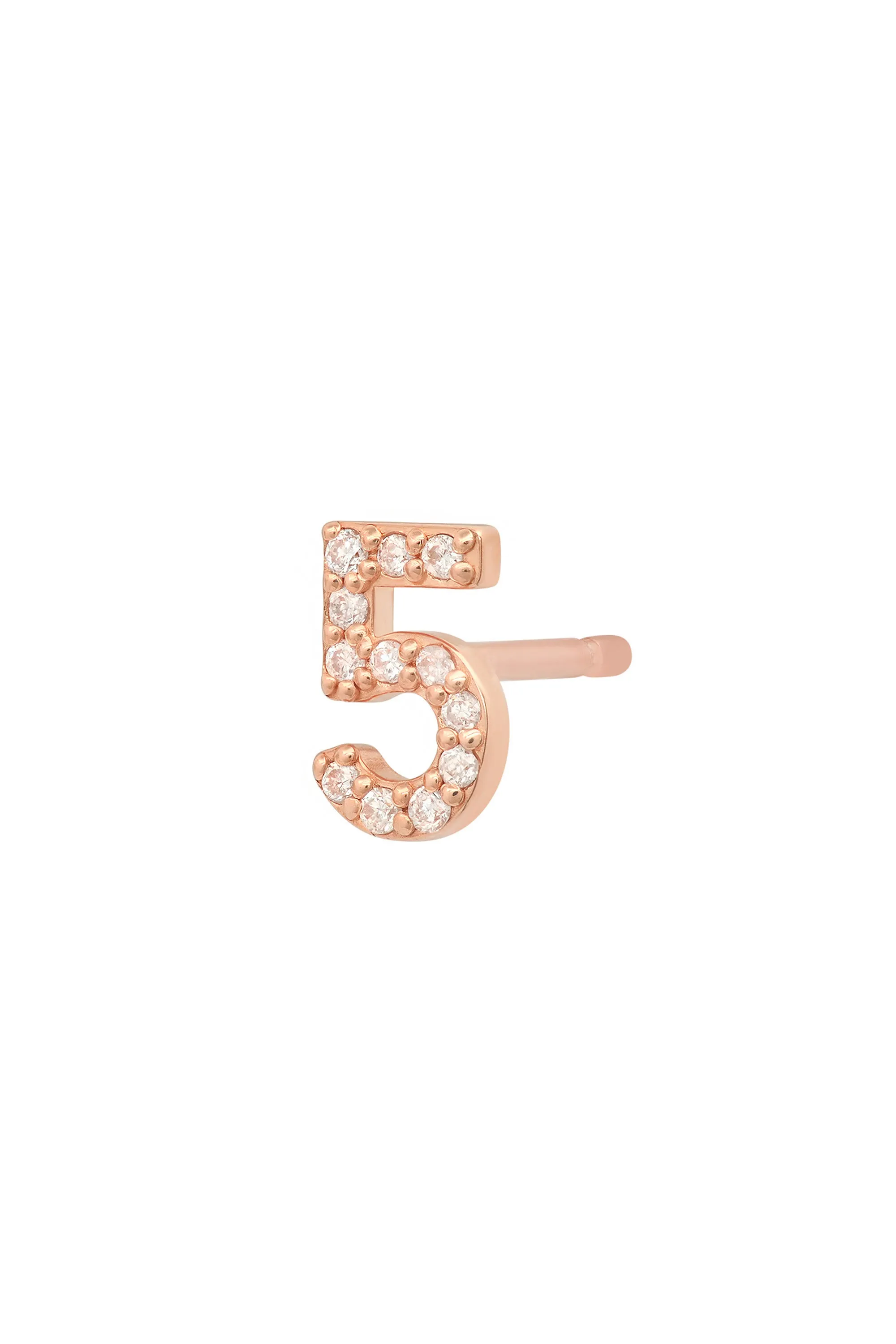 Diamond Number Earring