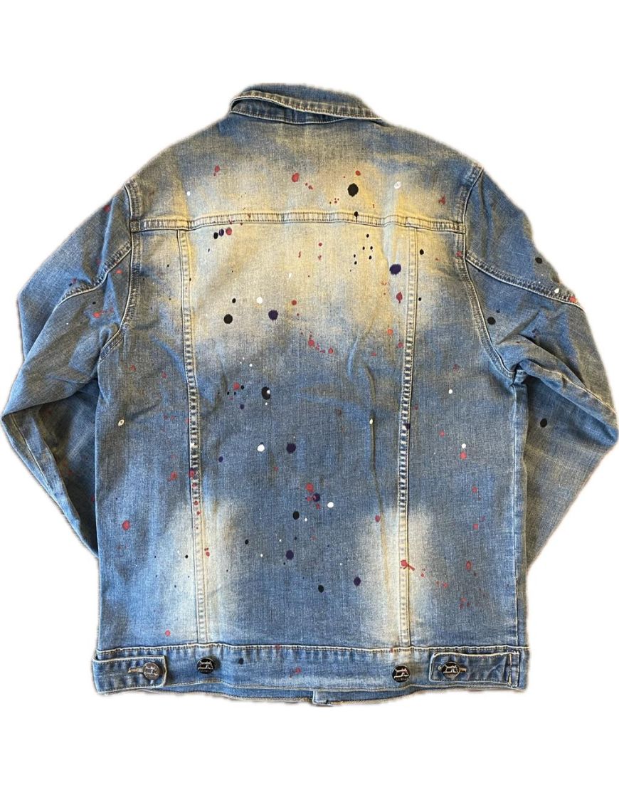 Distressed Denim Jacket  Stretchable