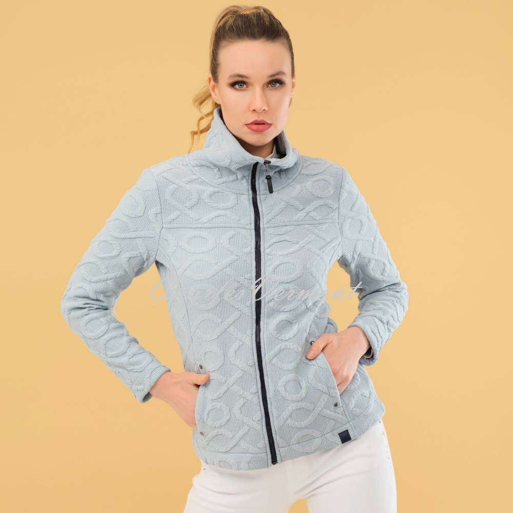 Dolcezza Textured Zip Jacket - Style 73206 (Blue)