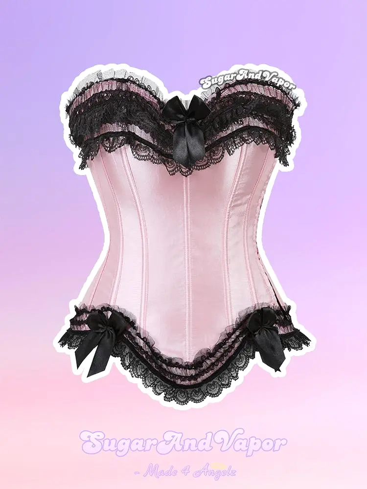 Elissa Princess Black Pink Corset Top