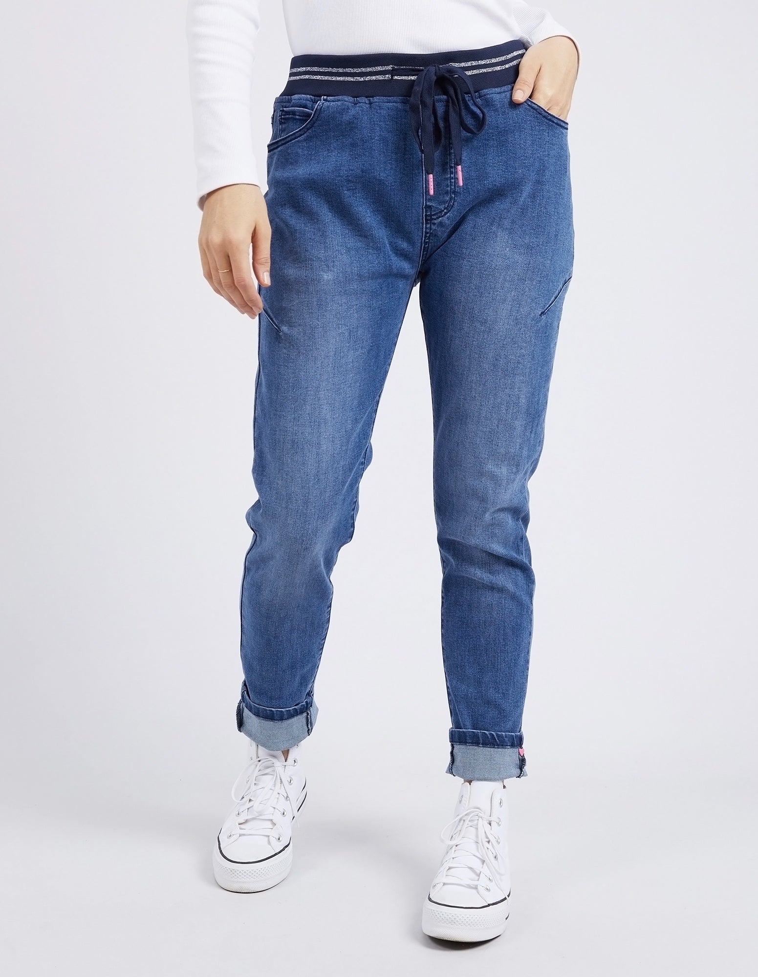 Elm Melody Denim Jogger - dark blue wash