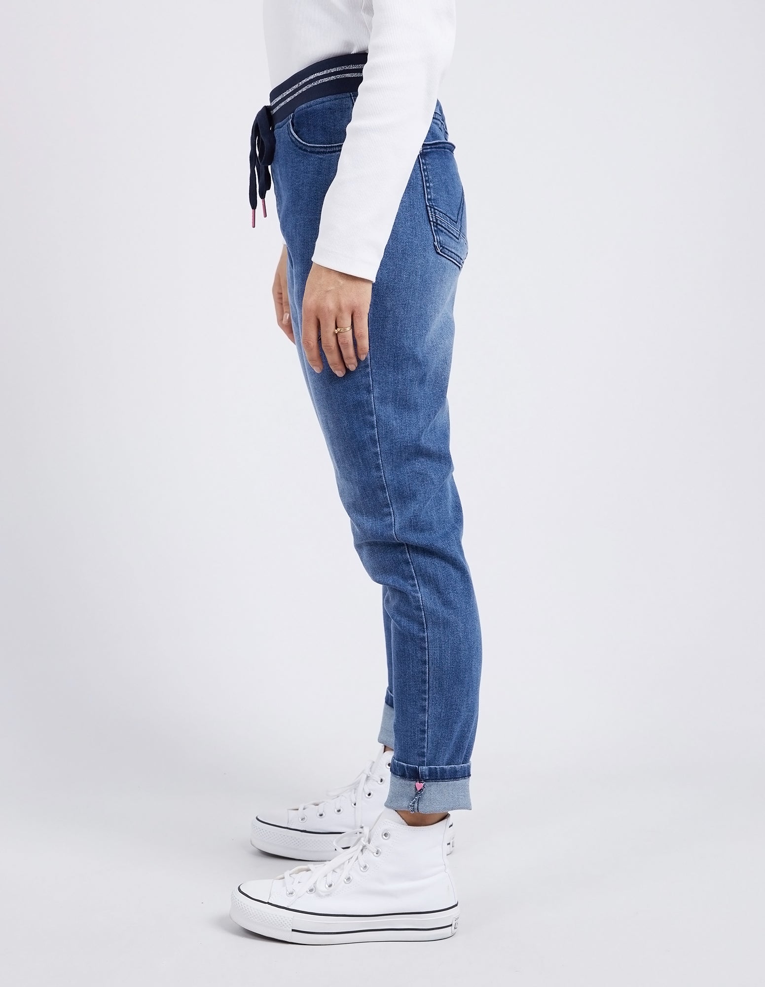 Elm Melody Denim Jogger - dark blue wash