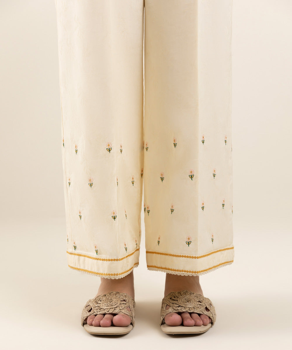 Embroidered Jacquard Culottes