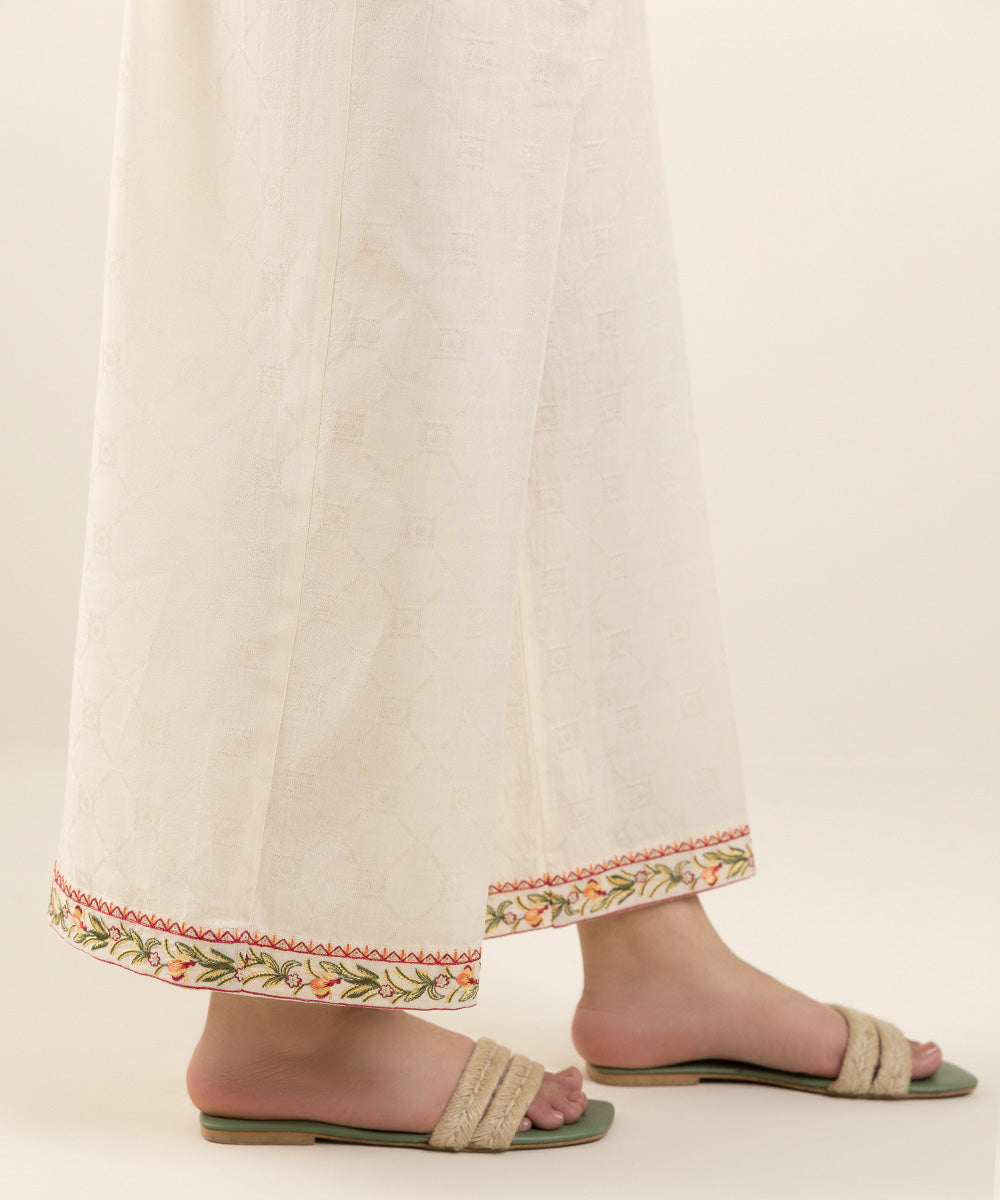 Embroidered Jacquard Culottes