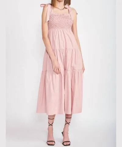 En Saison Matisse Textured Dress In Blush