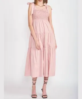 En Saison Matisse Textured Dress In Blush