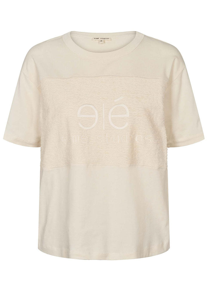 Esmé Studios Mindy SS Loose T-shirt - Buttercream