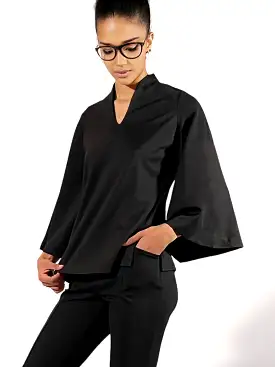 Flutter Sleeve Lightweight Stretch Knit Tunic - The Waverly