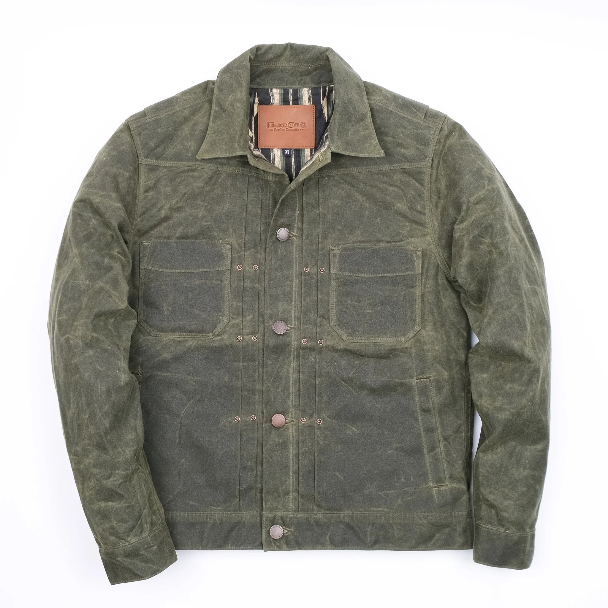 Freenote Cloth Waxed Riders Jacket - Olive