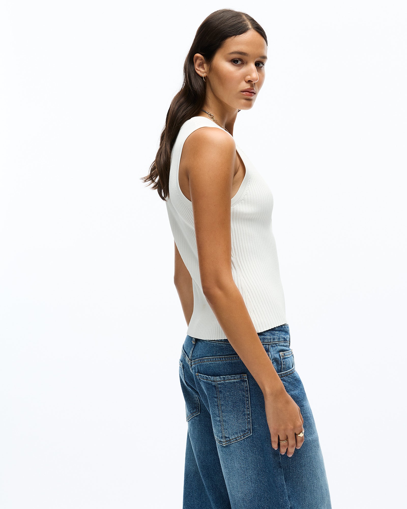 GRACE KNIT TANK - IVORY