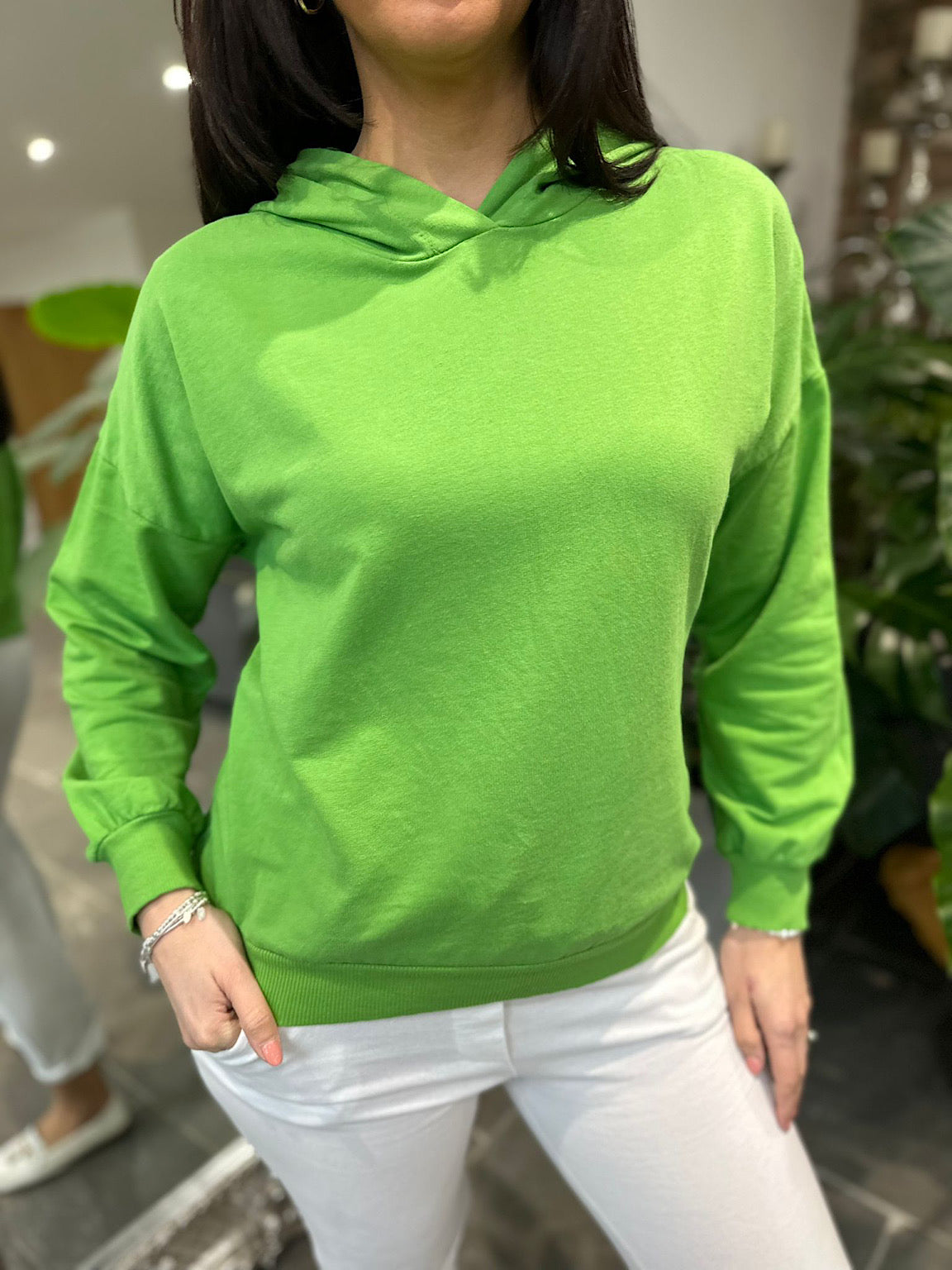 Green Basic Hoodie Reema