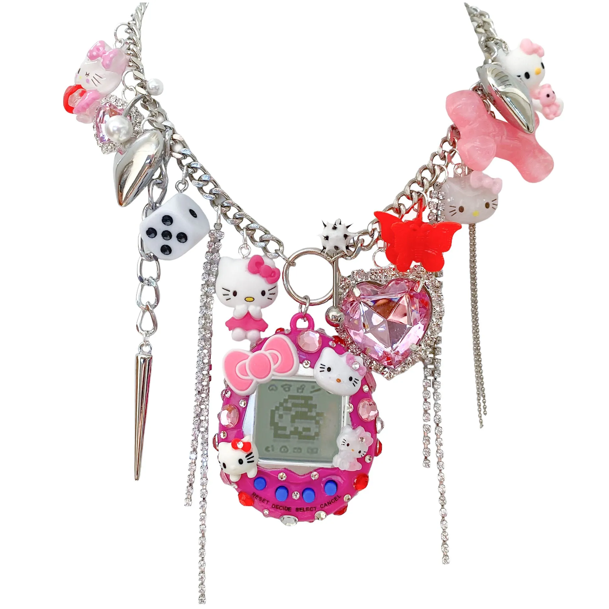 Hello Kitty Cyber Pet Charm Necklace