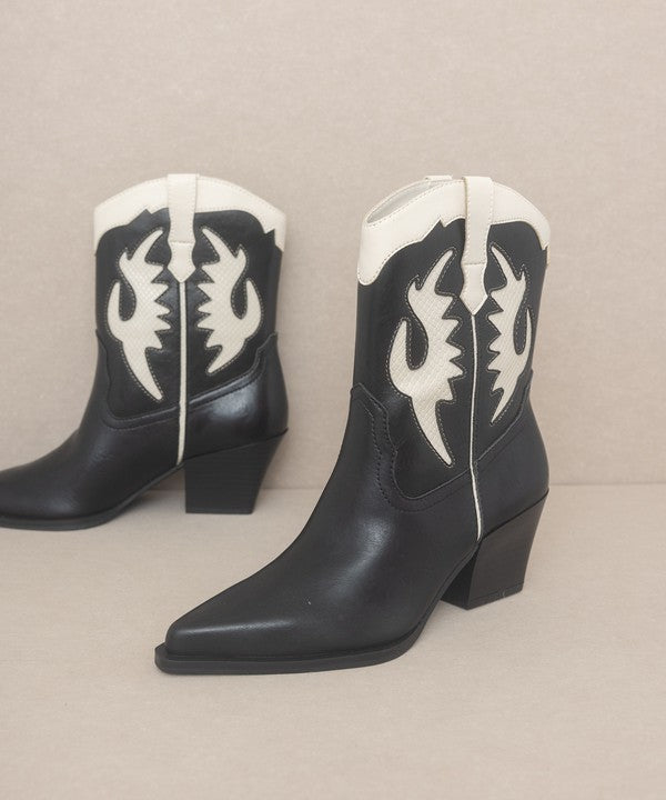 Houston Western - Layered Panel Cowboy Boots