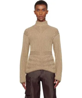 Isa Boulder SSENSE Exclusive Beige Rover Twisty Turtleneck