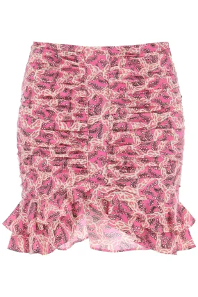 Isabel marant milendi silk mini skirt JU0009FA A3J10I FUCHSIA