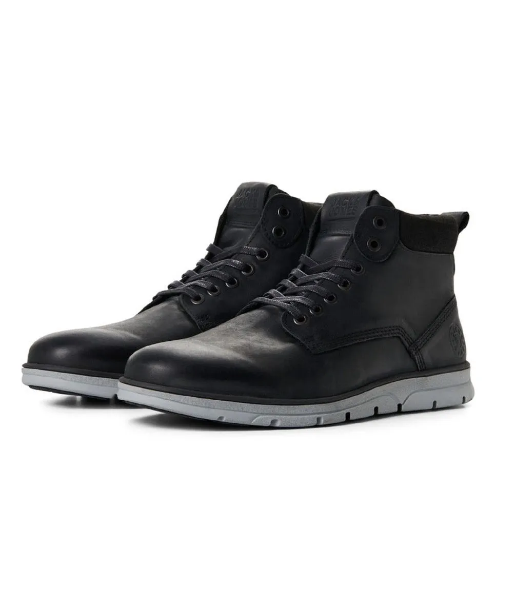 Jack & Jones Tubar Leather Boots Anthracite