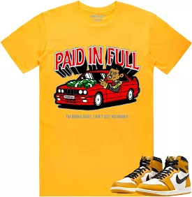 Jordan 1 Yellow Ochre 1s Shirt to Match - RED PAID