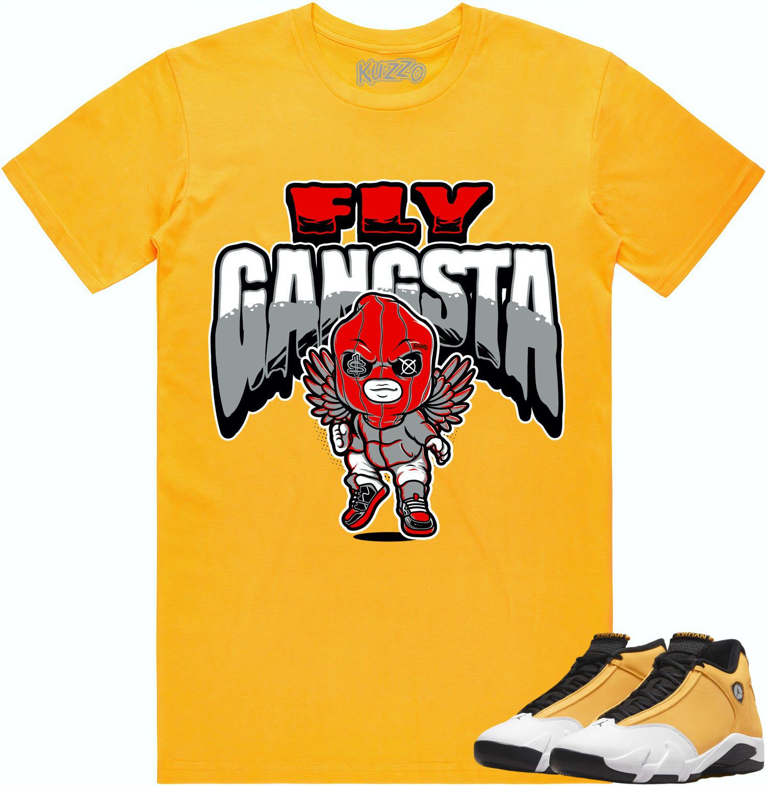 Jordan 14 Ginger Gold 14s Shirt to Match - RED FLY GANGSTA