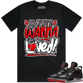 Jordan 4 Bred Reimagined 4s Shirt to Match - RED LOVED